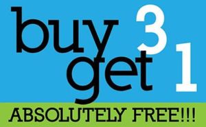 buy 3 get 1 free promo