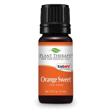 orange essential oil bottle