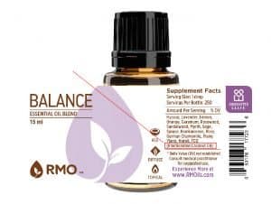 RMO balance essential oils blend