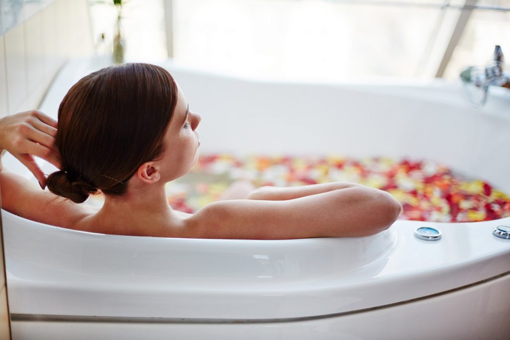 woman in big bath tub