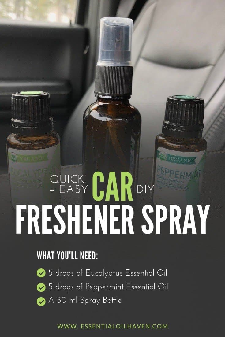 DIY Car Freshener Spray Recipe using Essential Oils - Quick + Easy!