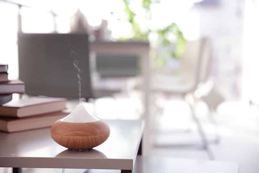 aromatherapy diffuser in home office