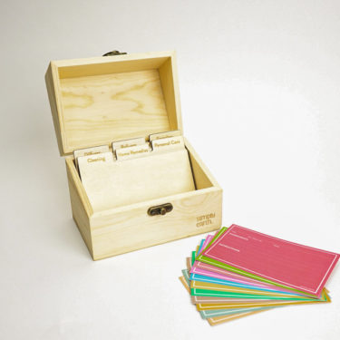 recipe card storage box