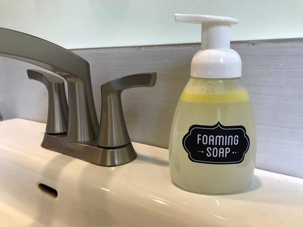 homemade foaming hand soap