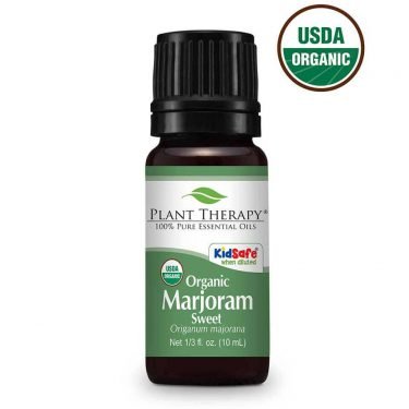 organic sweet marjoram essential oil 10ml bottle