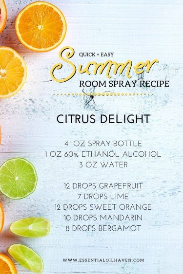 citrus delight diy essential oil room spray recipe