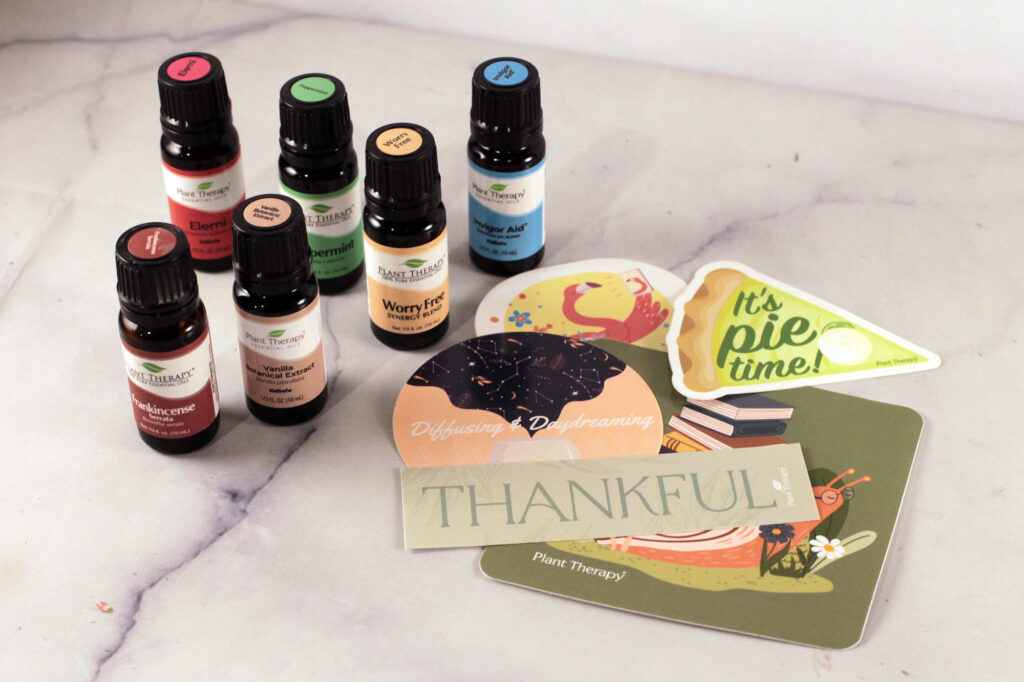 plant therapy essential oils and stickers