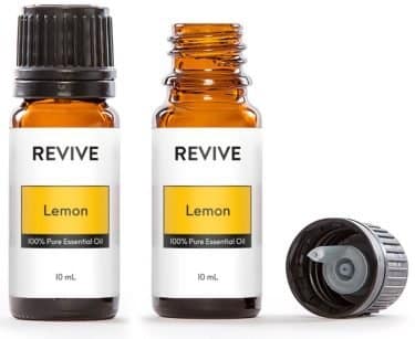 lemon essential oil bottles