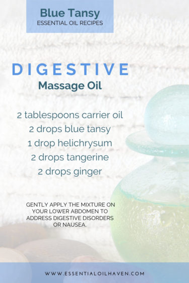 massage oil recipe with blue tansy essential oils