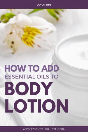 essential oils in unscented body lotion tutorial
