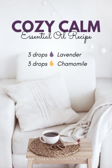 relaxing essential oil blend, cozy calm