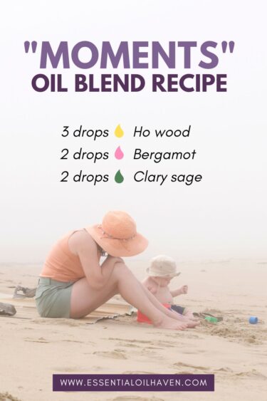 relaxing essential oil blend, moments