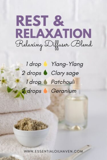 relaxing essential oil blend, rest & relaxation