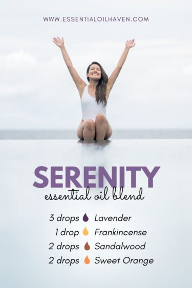 relaxing essential oil blend, serenity