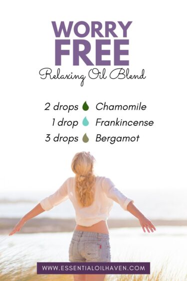 relaxing essential oil blend, worry free