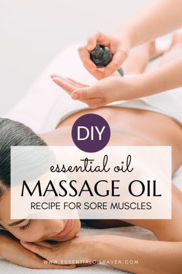 massage oil recipe with essential oils for sore muscles