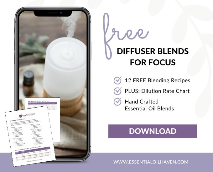 diffuser blends for focus free printable download