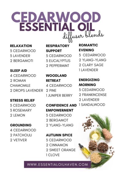 12 cedarwood essential oil blend recipes