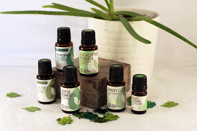 essential oil bottles, singles and blends