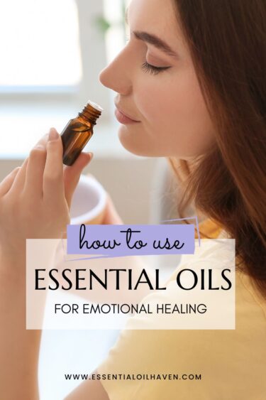 Inhaling essential oils for emotional health