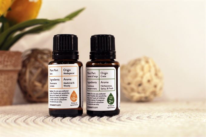 simply earth oils with labels for kids ages