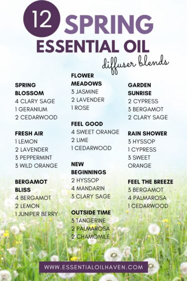 essential oil diffuser blends for spring 